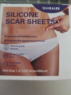 Quealee Silicone Scar Sheets – Medical‑Grade Roll (1.6” x 120”)
